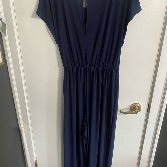 Navy Knit Jumpsuit - Picture 2 of 2